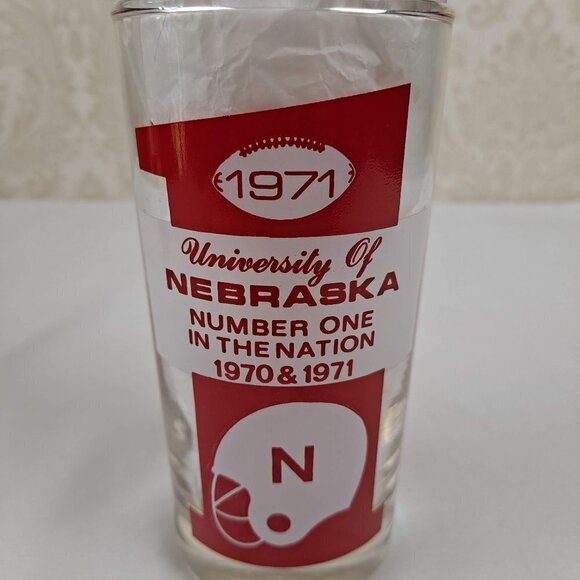 University of Nebraska 1971 Championship Glasses, Set of 2, Vintage - Picture 7 of 11